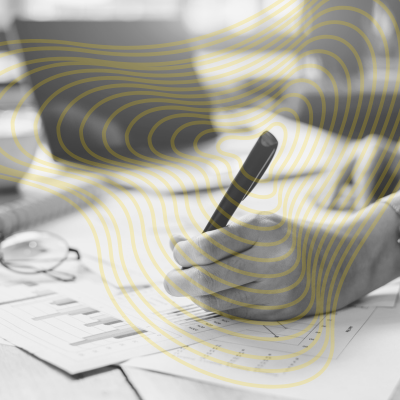 Image of a person writing.